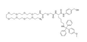 (S)-2-(32-azido-5-oxo-3,9,12,15,18,21,24,27,30-nonaoxa-6-azadotriacontanamido)-N-(4-(hidroximetil)fenil) -6-(((4-metoxifenil)difenilmetil)amino)hexanamida